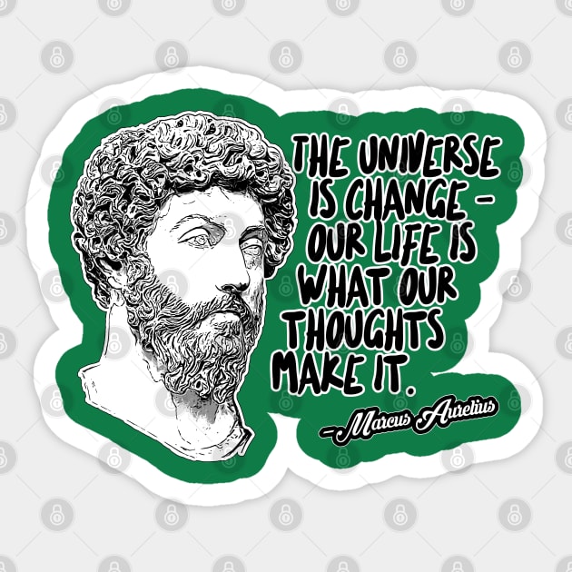 Marcus Aurelius Philosophy Quote Statement Design Sticker by DankFutura